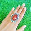 Red Tiger Eye Ring 925 Sterling Silver Ring-105