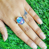 925 Sterling Silver Ring Aurora Opal RING-185
