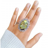 Labradorite Carved Face Ring 925 Sterling Silver Ring-200