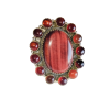 925 Sterling Silver Red Tiger Eye Ring  Ring-98
