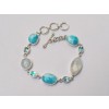 Larimar/Moonstone/Blue Topaz Bracelet B-LAR-5