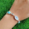 Larimar/Moonstone/Blue Topaz Bracelet B-LAR-5