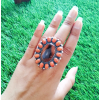 Botswana Agate Coral 925 Sterling Silver Ring MJ_SKU_11