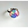 Round Aurora Opal Ring 925 Sterling Silver Ring-180