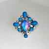 925 Sterling Silver Aurora Opal and Turquoise Ring Ring-217