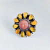 Peach Moonstone Moon 925 Sterling Silver Ring MJ_SKU_230