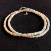 1  Line Strand Ethiopian opal Beads Necklace OPL-N-20
