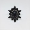 Rainbow Obsidian,Black Onyx Ring RING-1216