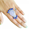 Rose Quartz Ring/Lapis Lazuli Ring RING-155