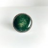 Round Shape Moss Agate Stone Ring RING-310