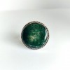 Round Shape Moss Agate Stone Ring RING-310