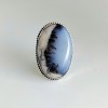 Dendritic Opal Oval Silver Ring Ring-332