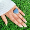 Angelite Heart Gemstone Ring Ring-335