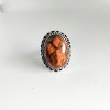 Orange Copper Turquoise Ring RING-336