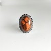 Orange Copper Turquoise Ring Ring-336
