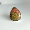 925 Sterling Silver Unakite Gemstone Ring Ring-353