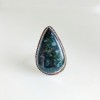 Pear Shape Moss Agate Ring Ring-404