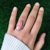 Rhodochrosite oval Ring RING-624