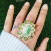 Chrome Chalcedony,Peridot Ring RING-709