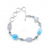 Larimar/Moonstone/Blue Topaz Bracelet B-LAR-1