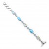 Larimar/Moonstone/Blue Topaz Bracelet B-LAR-4