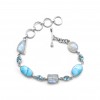 Larimar/Moonstone/Blue Topaz Bracelet B-LAR-4