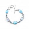 Larimar/Moonstone/Blue Topaz Bracelet B-LAR-9