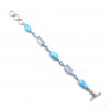 Larimar/Moonstone/Blue Topaz Bracelet B-LAR-9