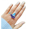 Aurora Opal Ring 925 Sterling Silver Ring-225