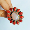 Chocolate Moonstone and Red Onyx 925 Sterling Silver Ring Ring-46