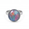 Round Aurora Opal Ring 925 Sterling Silver RING-180