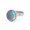 Round Aurora Opal Ring 925 Sterling Silver RING-180