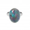 925 Sterling Silver Ring Aurora Opal RING-185