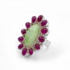Chrome Chalcedony,Pink jade Ring Ring-708