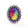 Rainbow Quartz,Amethyst Ring RING-761