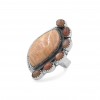 Peach Amazonite,Moonstone Ring RING-813