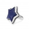 Blue Sunstone Star 925 Sterling Silver Ring Ring-9