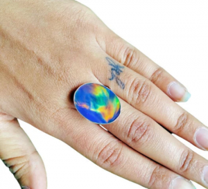 Aurora Opal Ring 925 Sterling SilverRing