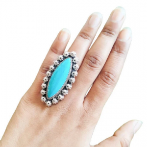 Sleeping Beauty Turquoise Ring 925 Sterling Silver