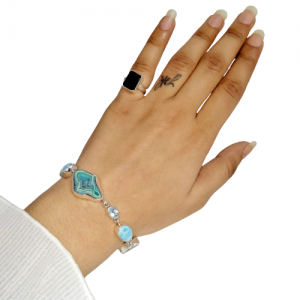 925 Sterling silver jewelry with semi precious stones Agate B-ASF-53