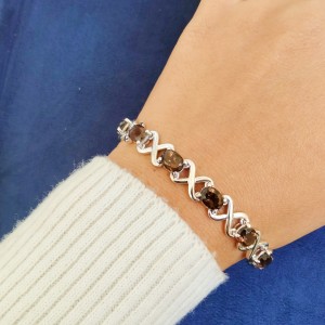 925 Sterling silver jewelry with semi precious stones Smoky B-SMY-21