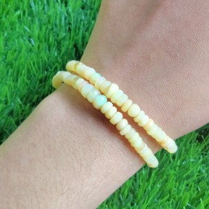 925 sterling silver bead with toggle 2 Strand Opal Bracelet