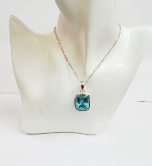 925 Sterling silver jewelry with semi precious stones Blue Toaz PT-BT-20