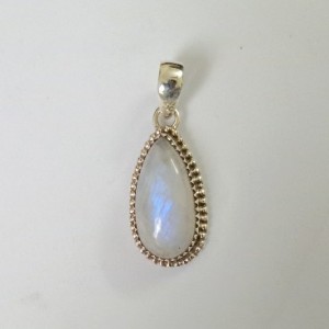 925 silver jewelry Moonstone Pear Pendant