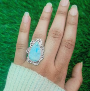925 Sterling silver Moonstone Ring (Ring-1276)