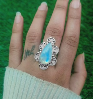 925 Sterling silver Moonstone Ring (Ring-1282)