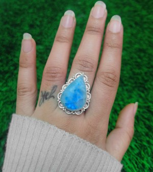 925 Sterling silver Moonstone Ring (Ring-1294)