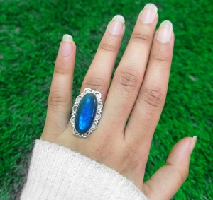 925 Sterling silver Dendritic Opal Ring (Ring-1322)