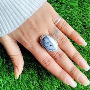 Dendritic Opal Ring Ring-356