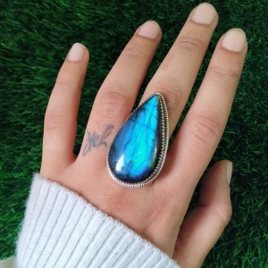 925 silver jewelry Labradorite Ring